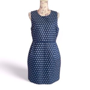 J. Crew HOLIDAY Navy and White Polka Dot Mini Dress